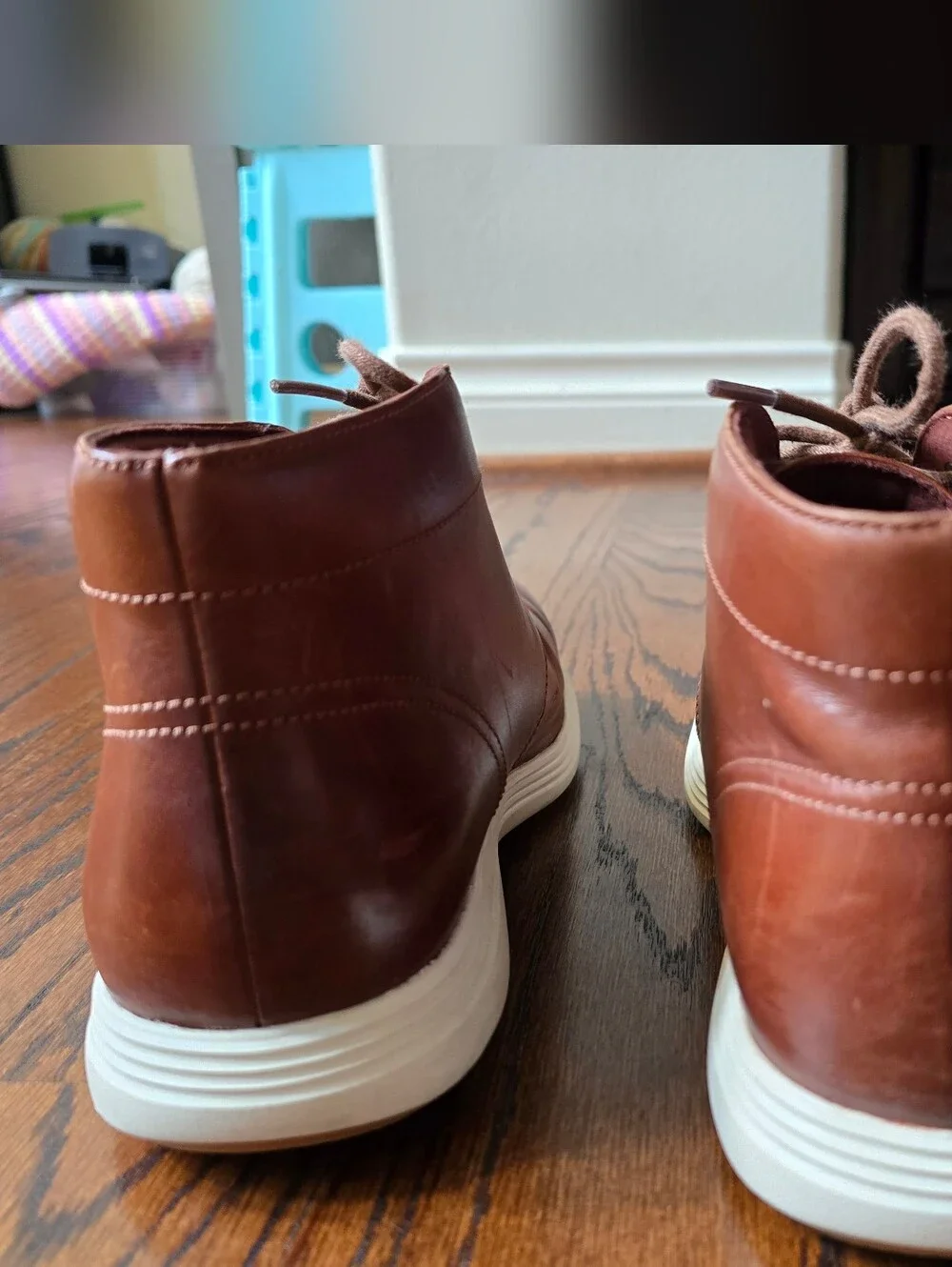 Cole Haan Grand Tour Chukka Boots Mens 10.5 Brown Leather Business Casual Modern